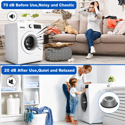 Washer Shaking & Noise! Anti Vibration Pads (4 PCS) | Protects Floors, Stops “Walking” – Easy Install