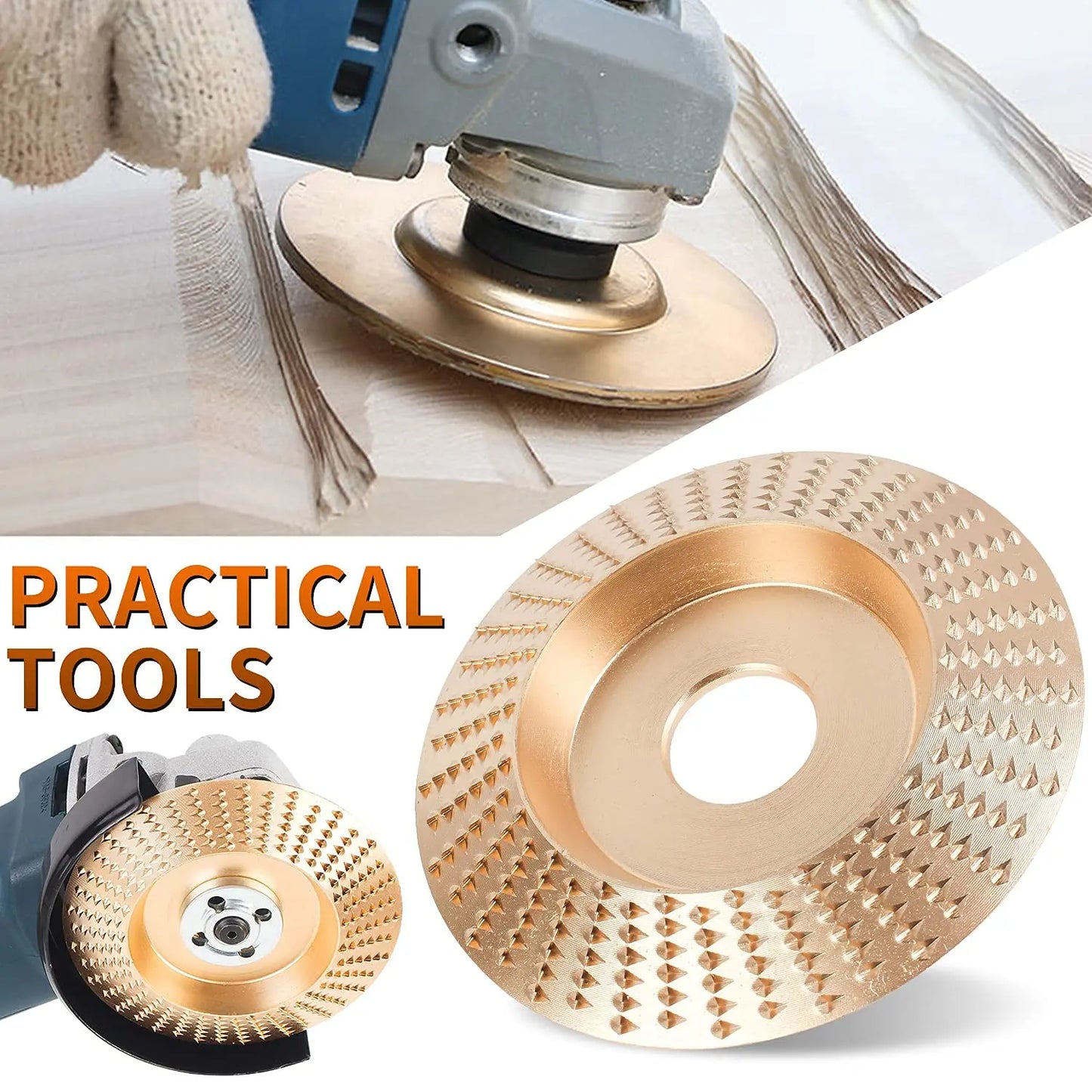 ⚡ Angle Grinder Wood Carving Disc | 🪵 Fast Material Removal Carving & Grinding Tool | 🔧 Universal Fit | 💥 Multi-Material Use