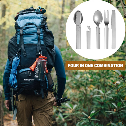 🎁2026 New Arrivals 70% OFF💥4-in-1 Stainless Steel Portable Cutlery Set