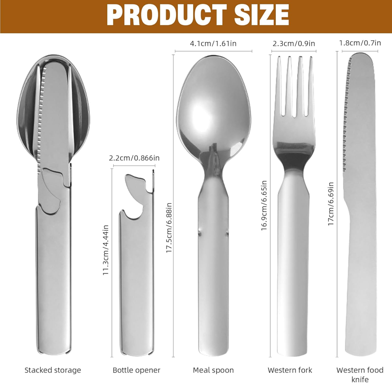🎁2026 New Arrivals 70% OFF💥4-in-1 Stainless Steel Portable Cutlery Set
